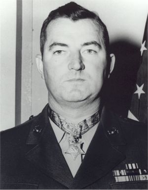 #OnThisDay 1945 Capt. Joseph McCarthy, "the best damned officer in the Marine Corps" was pinned down on Iwo Jima. McCarthy personally lead a flamethrower &amp; demolition team against enemy bunkers clearly a route for his men. He would get the Medal of Honor. 
#Ireland #History #WW2