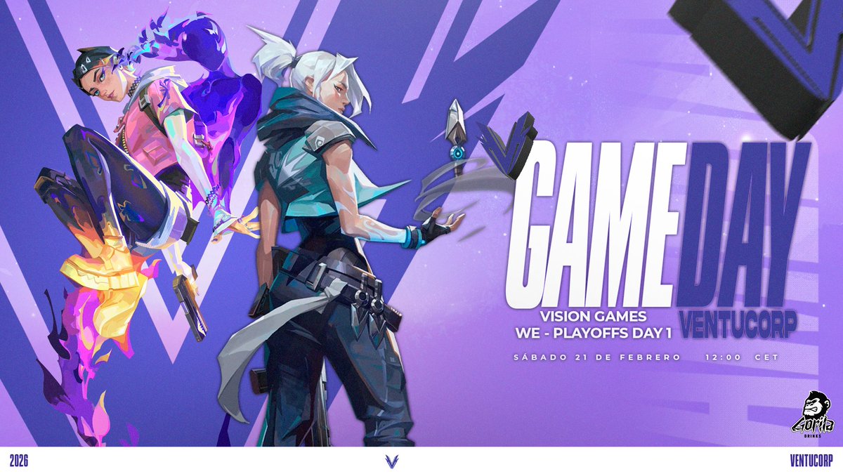 🚨 GAMEDAY – PLAYOFFS 🚨

🏆 <a href="/_Vision_Games/">Vision Games</a>
 Winter Edition – WB Round 1

💜 VentuCorp Main
🆚 <a href="/HooK_Esport/">HooK Esport</a>
⏰ 12:00h CET

🔁 Escenarios:
➡️ Si GANAMOS → ⏰ 16:00h WB Round 2
➡️ Si PERDEMOS → ⏰ 16:00h LB Round 1
                 ⏰ 17:00h LB Round 2

🎯 Jugadores:
<a href="/Langostaval/">LangosS</a>