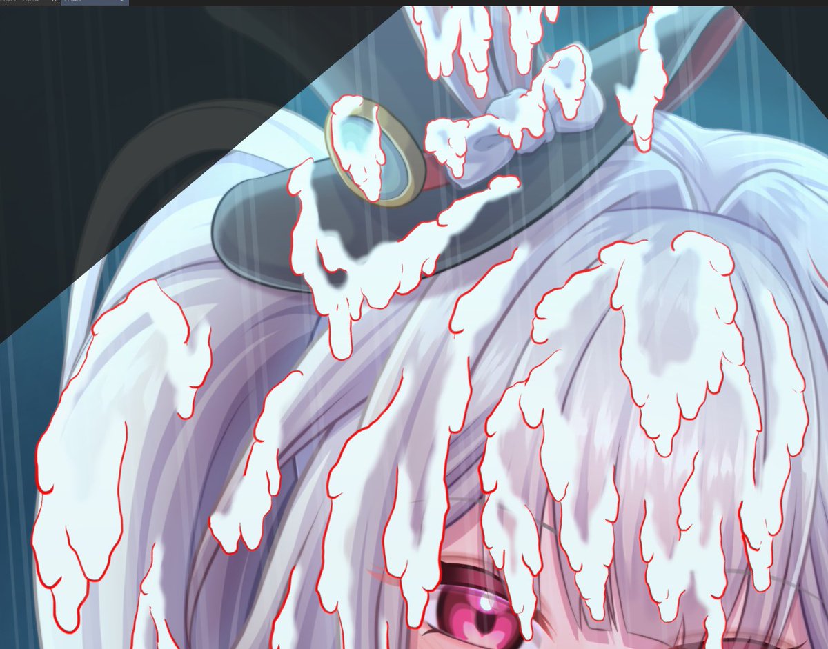 ぶっかけ描き中 