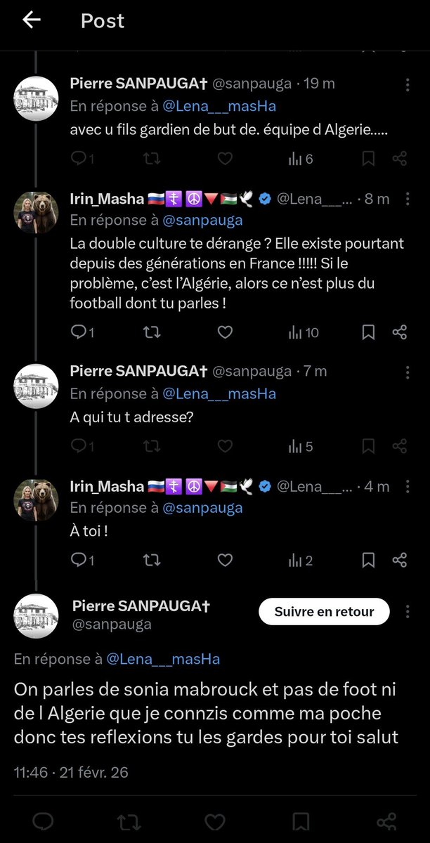 Lena___masHa's tweet image. Je fais un tweet sur #Zidane y'a un tcharbé qui vient commenter je réponds ,il me parle de Sonia Mabrouk et me bloque.  J'avoue j'ai pas compris sa réponse 🙄🤣🤣🤣👇
Ce monde est fou 🤪