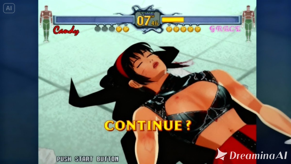 prasetya_j93824's tweet photo. Honey / Candy ハニー Loses. Fighting Vipers ファイティングバイパーズ Continue Game Over Screen Ryona リョナ . Sega very Old fighting Game but so Good. The armor can be broken, so Honey can be Half Naked #AIRYONA #AI #RYONAGAMEOVER #リョナ #リョナGAMEOVER #unconcious #segasaturn https://t.co/zS6nc7e8po