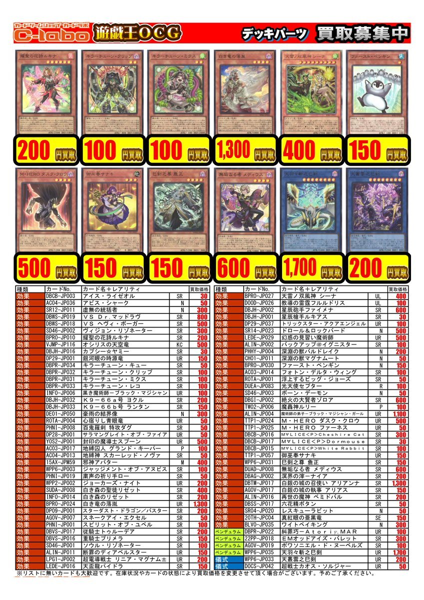 遊戯王OCG 買取情報】 遊戯王、デッキパーツ買取募集中‼ ぜひカード