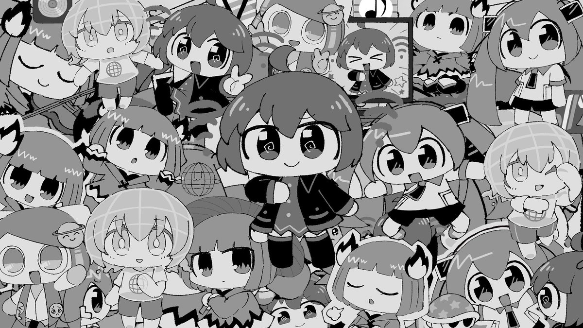 たーちゃんページ　すのぽぷあぷ(4人) 画面に入りきらなかった（たくさん描きました）