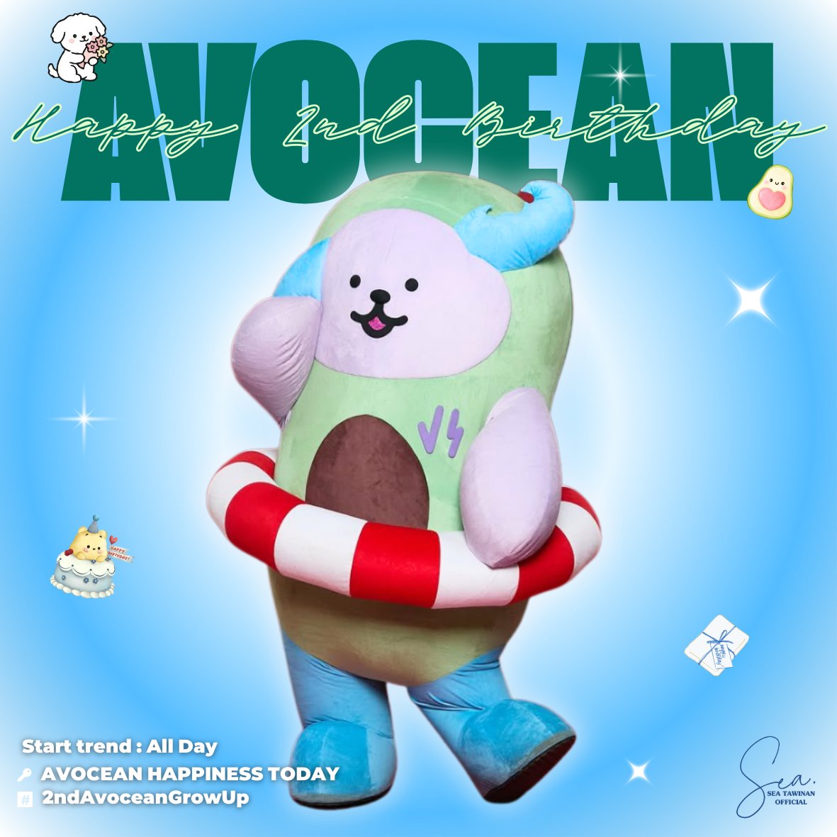 🗓️ : 22 February 2025  

Happy 2nd Birthday : AVOCEAN 🎂 🥑🌊

— Hashtag &amp; Keyword
🔑 AVOCEAN HAPPINESS TODAY 
#️⃣ #.2ndAvoceanGrowUp
⏰ : All Day (start trend)

<a href="/avocean_GMMTV/">AVOCEAN</a> #AVOCEAN  
#AvoceanSchedule

Please DON'T USE KEYWORD AND HASHTAG BEFORE TIME