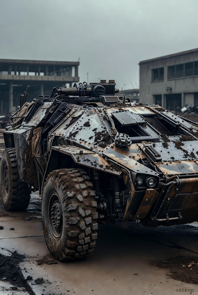 Wasteland vehicle
#AIart #dystopian #postapocalyptic
