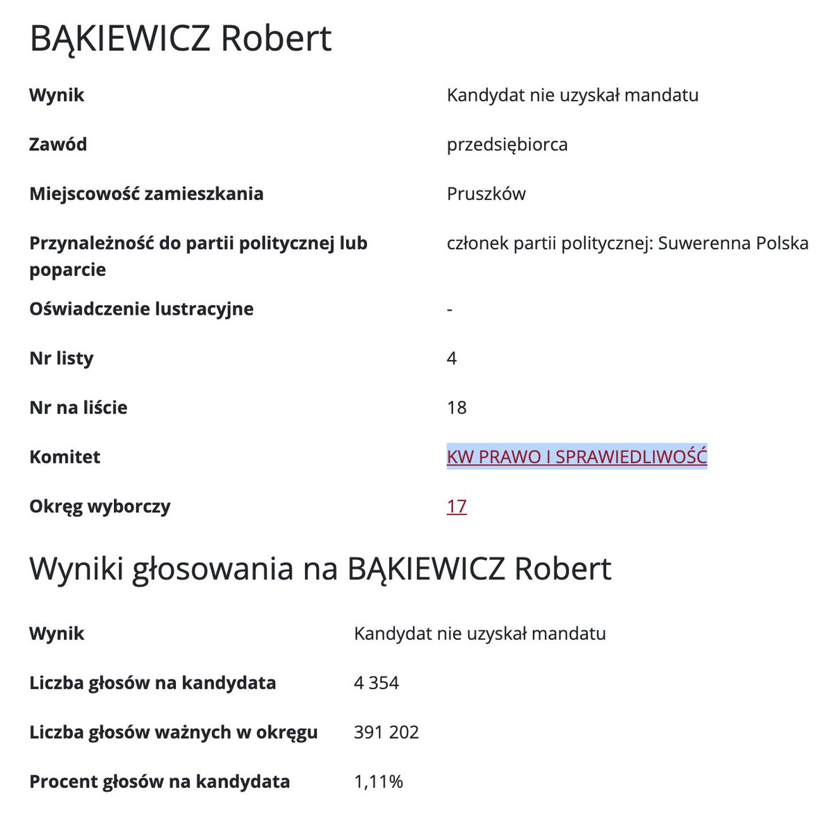Gdyby Prawu i Sprawiedliwości zależałoby na czymś więcej niż po prostu na władzy wywalczonej nieważne jakim kosztem, to już dawno odcięłoby się od tego człowieka.