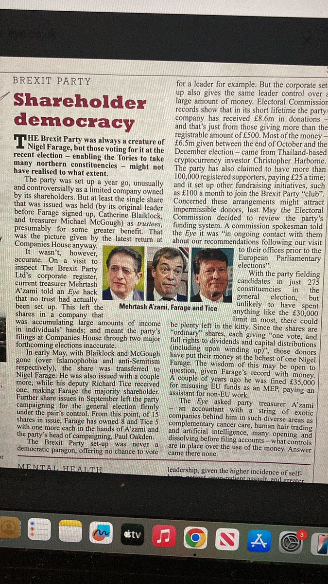 blaiklockBP's tweet photo. Worth remembering that Farage lied from the outset: they denied there was a not for profit trust set up by me.  Nigel lied to me and they lied to private eye . https://t.co/GptziMGRP7