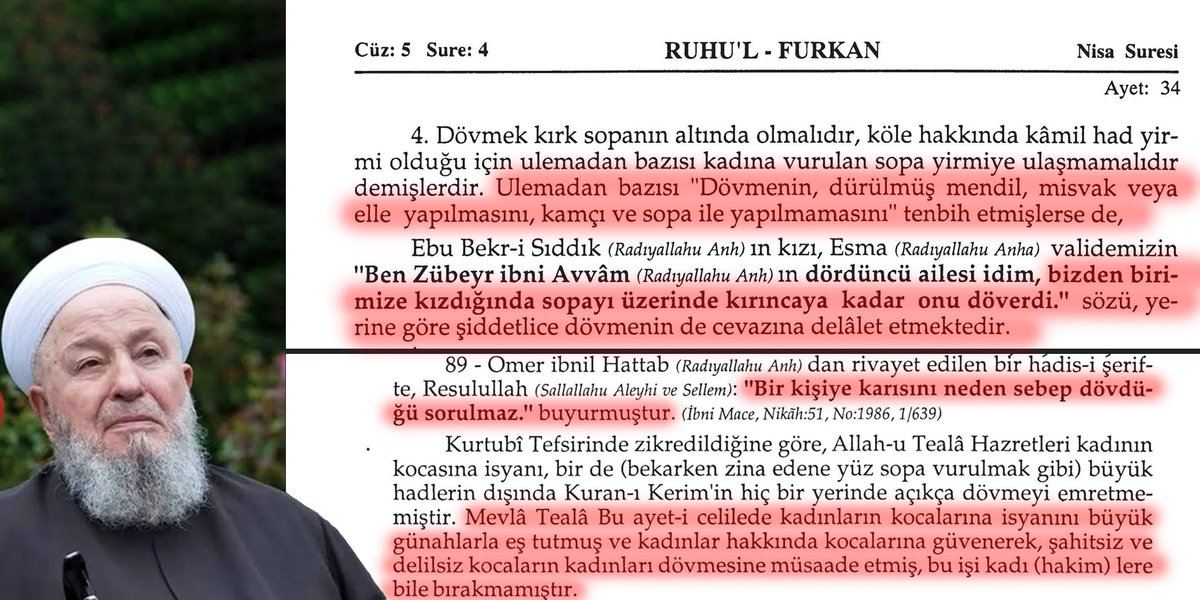 Mübarek Ramazan günü bu rahatsız edici konuya odaklanıyorum çünkü bazıları utanmadan kadına dayak konusunu "hafifçe dövmek(!)" diye yumuşatmaya çalışıyor.

Siz hiç "şeriata göre erkek karısını, üstelik hiçbir sebep bildirmeden şiddetli şekilde dövebilir" diyen birini duydunuz mu?