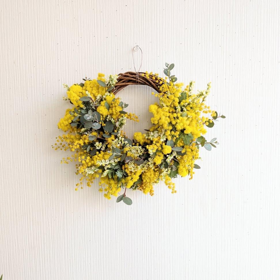 2月限定！「ミモザリース・ハーフタイプ」のワークショップでした