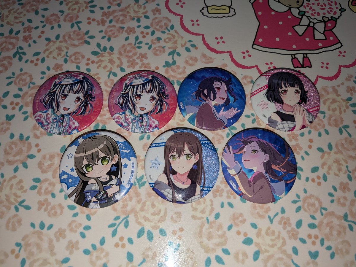 交換】バンドリ Poppin'Party 缶バッジ 譲:画像の物 求:戸山香澄 山吹