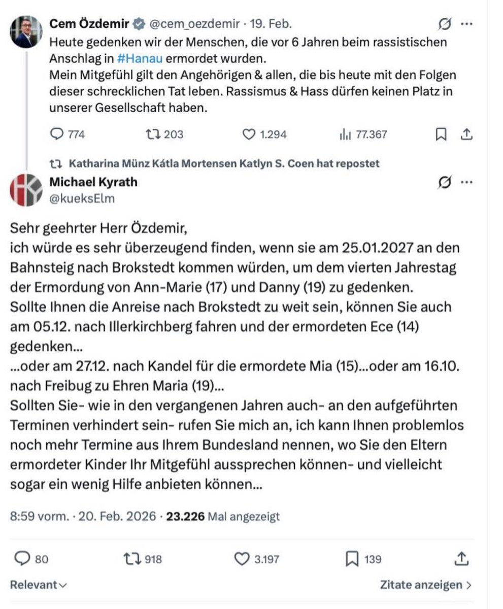 Ein perfekter Kommentar, ob der Politdarsteller <a href="/cem_oezdemir/">Cem Özdemir</a> es auch verstanden hat, bleibt fraglich.