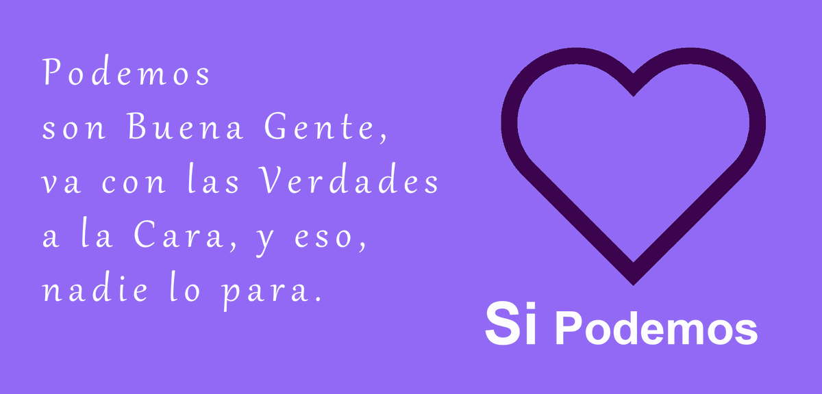 AlvaroGonzlezP6's tweet photo. Ser de izquierdas, roj@, comunista,
zurd@ de mierda, bla bla bla
(lo que nos quieran llamar) ...,
no es ser de un partido u otro,
es tener ese pensamiento humano,
humilde, y empático con el prójimo,
y el resto, son derechas,
por eso al día de hoy #PodemosMeRepresenta 💜 https://t.co/B9Ut9cyWUG