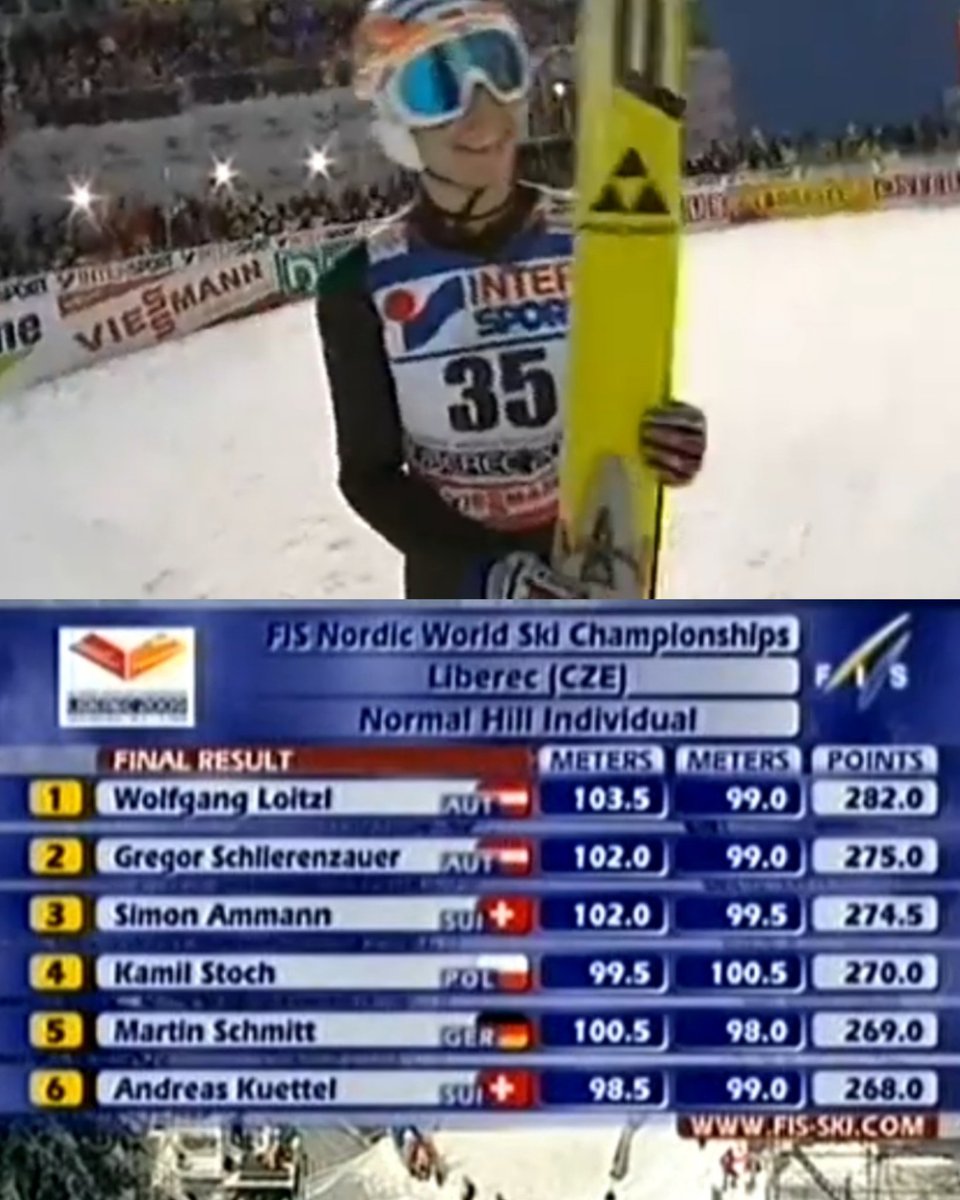 PIERWSZY TAKI WYSTĘP STOCHA 

Dokładnie 17 lat temu w konkursie na skoczni normalnej w Libercu, 
Kamil Stoch po raz pierwszy w karierze tak mocno zaznaczył swoją obecność na imprezie rangi mistrzowskiej.

Po skoku na 99,5 metra skoczek z Zębu był 9. na półmetku rywalizacji, co