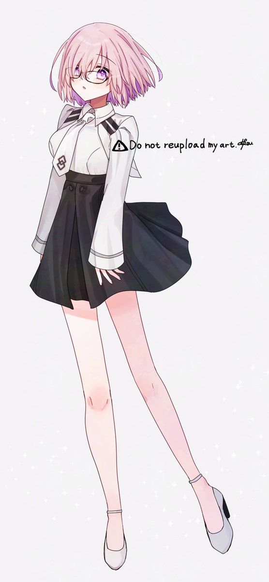 マシュ・キリエライト(Fate) 「全身絵ってやっぱちゃんとこれくらい細長くトリミングしたほうが見やすい?」|はるかっぱのイラスト