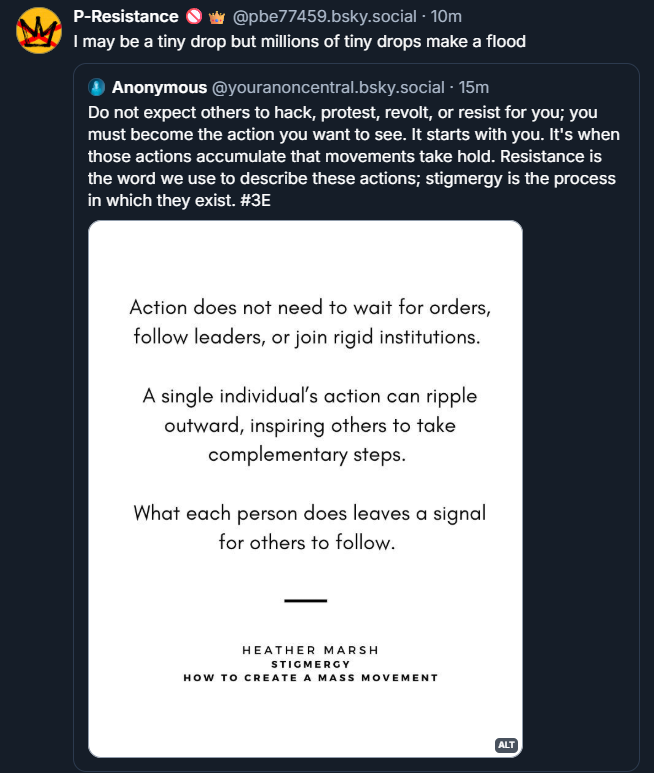 "I may be a tiny drop but millions of tiny drops make a flood" #3E