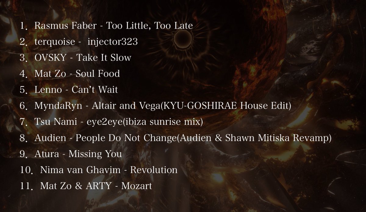 今日のセトリです、来てくれた方ありがとうございました！やりたいことできて楽しかった〜 #strtsphr