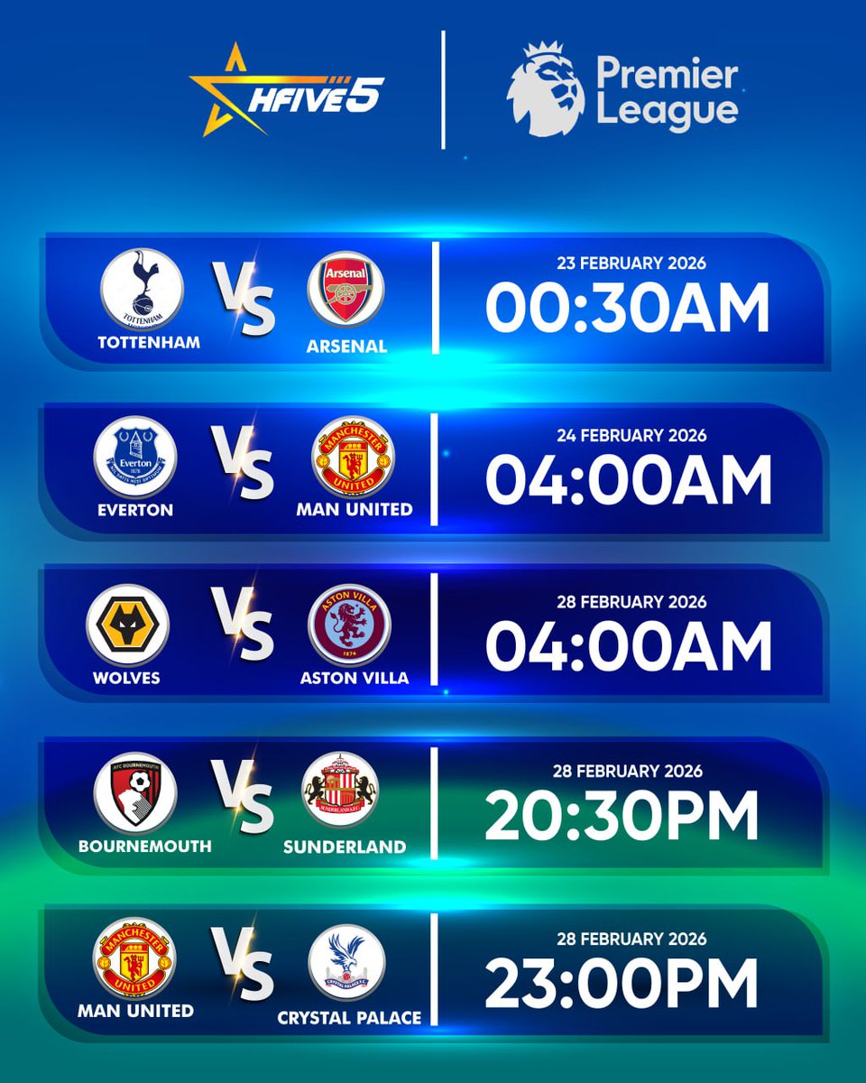 Premier League is not just football — it’s an experience. Feel it with HFive5.✨⚽

➡️MYR website (direct.lc.chat/13516587/)
➡️SGD website (direct.lc.chat/13148952/)

#HFive5 #FootballExperience #BigMatch