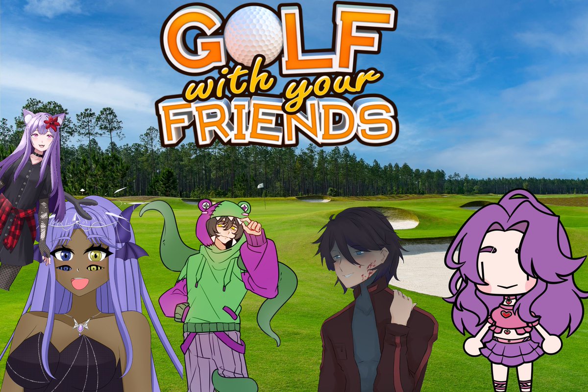 Today at 6pm EST these 5 members will be playing golf with friends!
Join in to watch chaos, entertainment, and maybe a few crash outs!
<a href="/LaviiBakeneko/">Lavii ラビ Bakeneko バケネコ | bondLiveEN</a> <a href="/Trisir_Darkmoon/">Trisir</a> <a href="/Angelica_Vtuber/">┠ Angelica ┨{VCO}</a> <a href="/JohnnyTenta/">JohnnyTenta | 🛏️👾 Tired Monster Guy</a> <a href="/Rolltide813/">Rolltide813</a>