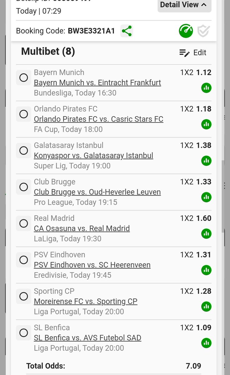 PitchPicks101's tweet photo. 21 February 2026

Now we're playing it safe. Only the strongest teams from different leagues

7 odds
We are going to feast here🍏🍏🤞

BW3E3321A1

#betwaysa #Betway #Sportybet #EPL #INDvsPAK https://t.co/5HVKmuybrP