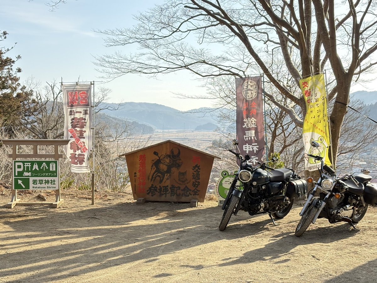 Missing_gtvo_e2's tweet photo. オートバイ神社の若草稲荷神社行ってきました⛩
ニャンズ達がちょー可愛かった♡ https://t.co/cVlVPZdHxi