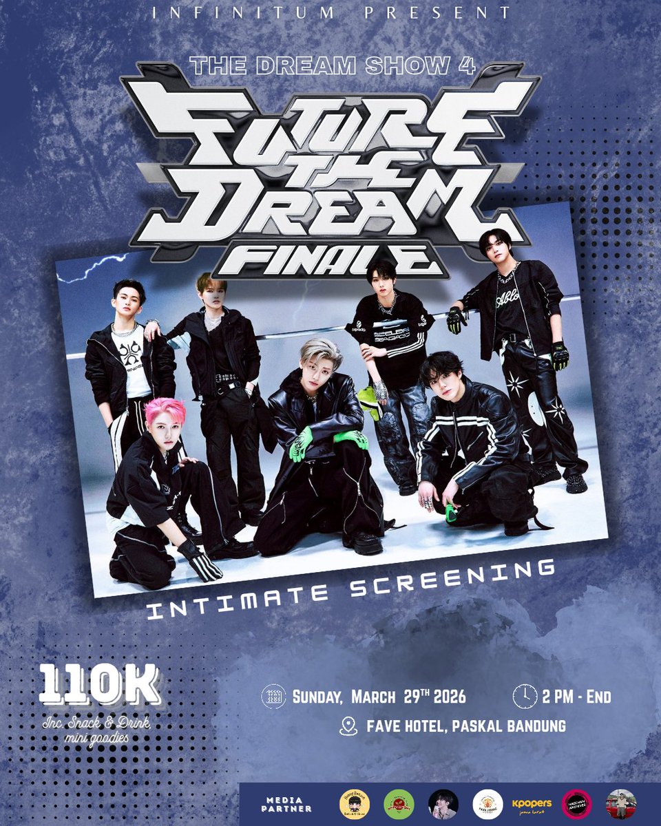infinitum_event's tweet photo. 📢 Calling out NCTzen Bandung 

𝙄𝙣𝙩𝙞𝙢𝙖𝙩𝙚 𝙎𝙘𝙧𝙚𝙚𝙣𝙞𝙣𝙜 𝟮𝟬𝟮𝟲 𝙉𝘾𝙏 𝘿𝙍𝙀𝘼𝙈 𝙏𝙊𝙐𝙍 <𝙏𝙃𝙀 𝘿𝙍𝙀𝘼𝙈 𝙎𝙃𝙊𝙒 𝟰 : 𝘿𝙍𝙀𝘼𝙈 𝙏𝙃𝙀 𝙁𝙐𝙏𝙐𝙍𝙀> 𝗙𝗜𝗡𝗔𝗟𝗘

🗓Sun, March 29th 2026
🕐 2PM - end
📍Favehotel Hyper Square https://t.co/9OvWdrfYqq
