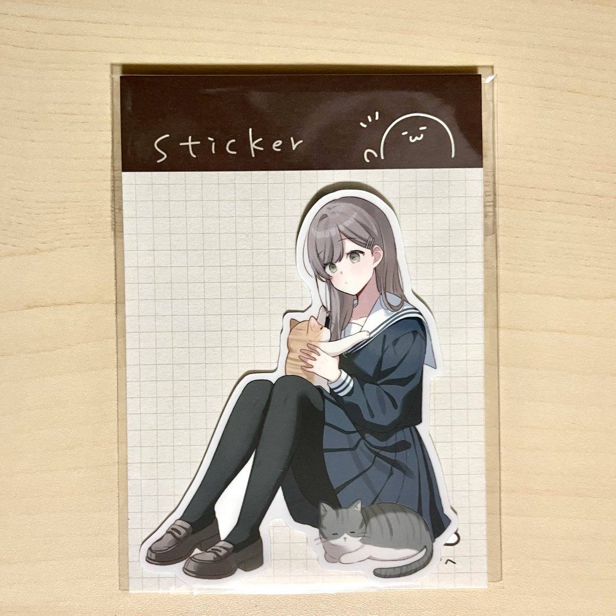 クリアステッカーとポストカード、クリアポスターです。 ステッカーは