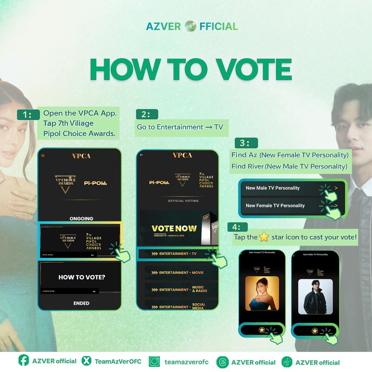 Hi Eggkas 🐣 It’s time to show up once again for Az and River! 💚 📌 Cast ...