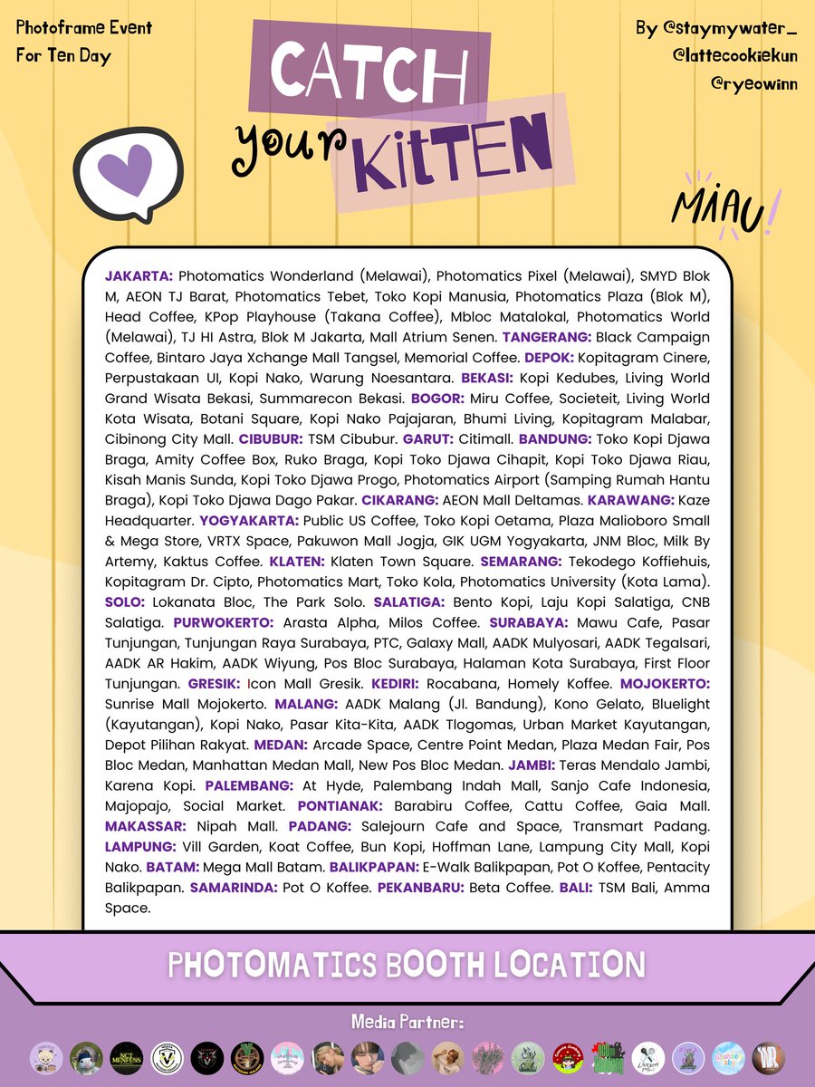 🐾 𝗖𝗔𝗧𝗖𝗛 𝗬𝗢𝗨𝗥 𝗞𝗜𝗧𝗧𝗘𝗡 🐾
– Photoframe event for celebrate Ten birthday by <a href="/Staymywater_/">Ve</a> <a href="/lattecookiekun/">May ⨾༊󠀺</a>
<a href="/ryeowinn/">Cerin 🐣🐥🐤</a> 💜₍⸍⸌̣ʷ̫̣⸍̣⸌₎ ྀ ི
‍⬛ Details on poster
Share your KitTEN frame and kindly tag us on X and IG using #CatchYourKitTEN
#WayV #TenLee #Ten