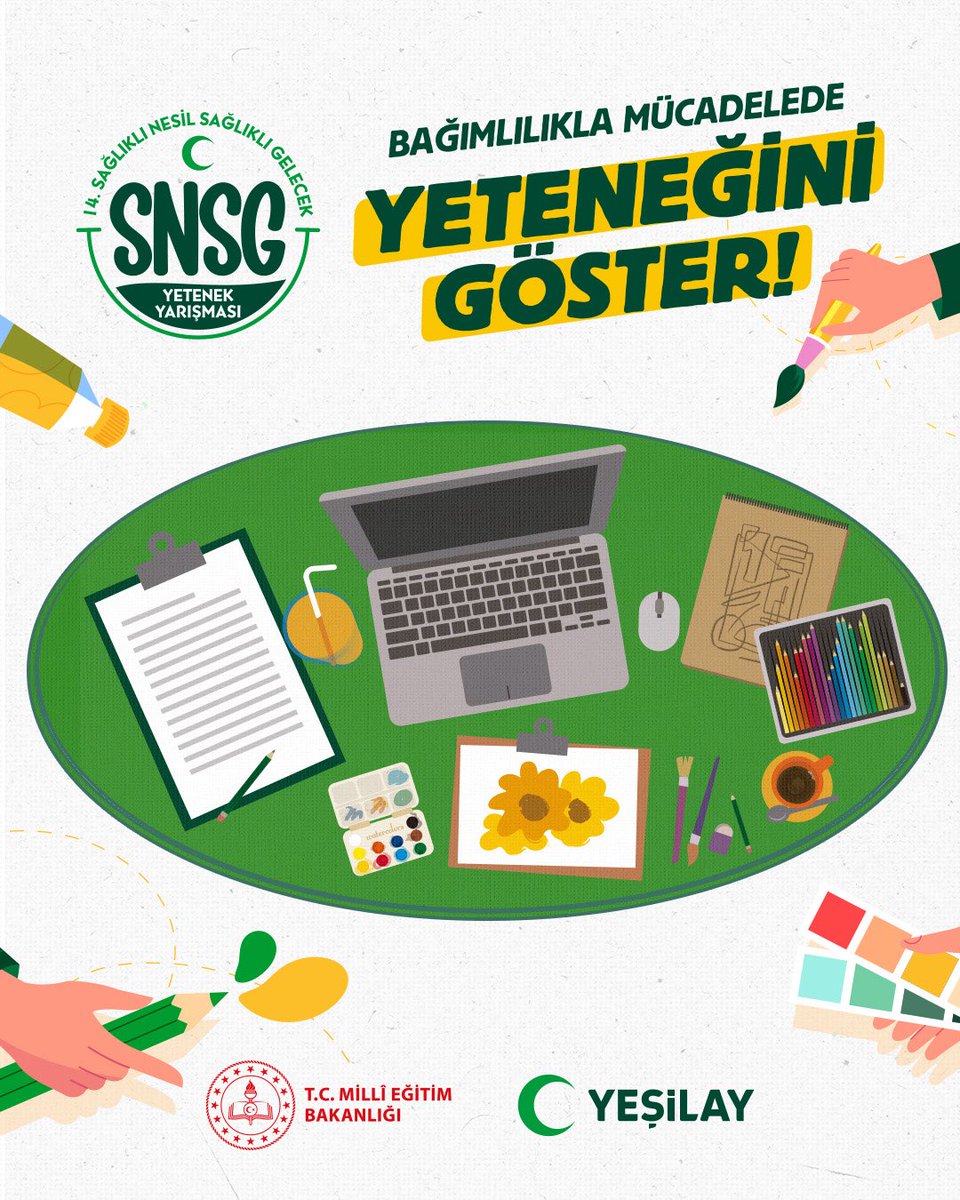#SağlıklıNesilSağlıklıGelecek Yarışmamızın başvuruları devam ediyor.💚

Sağlıklı bir geleceğe ilham olmak istiyorsan, sen de eserinle bize katıl!

🇹🇷 Türkiye’nin 81 ilinde uygulanacak yarışmaya, ilkokul, ortaokul ve lise öğrencileri katılabilir.

🗓️ Son başvuru: 25 Mart 
📌 Bilgi