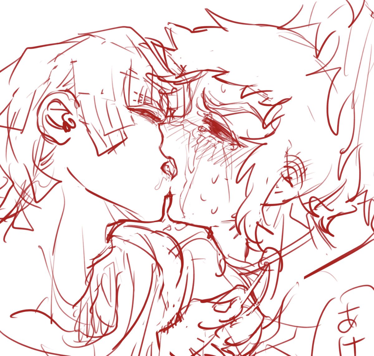 善獪⚡️🍑  ちょっと背後(？)注意  顔だけ

ほんとに、今更すぎる絵を描いてて、ほんとにすみません  リクエストを頂いてから………死ぬほど時が経ち……………泣