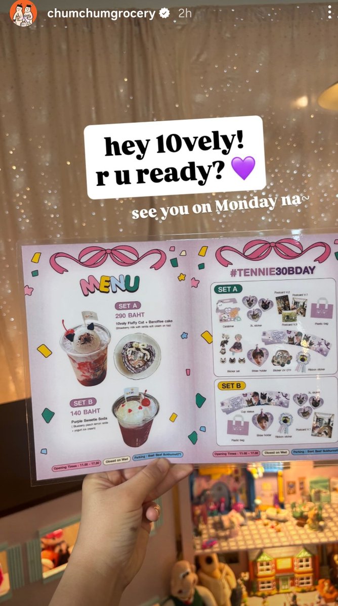 ParichatMM_'s tweet image. คาเฟ่เตรียมรอเลิฟลี่ไปหาแล้วน้าาาา น่ารักมากเลยย 

#TENNIE30BDAY
#TEN_BDAY2026