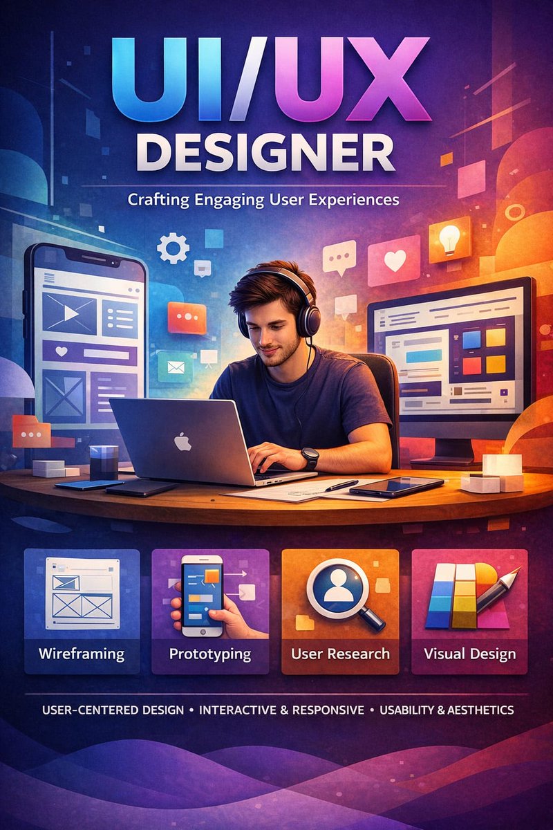 smartcookieinn's tweet photo. 🎨 UI/UX DESIGNER INTERNSHIP
Learn UI/UX design, wireframing, prototyping, user research &amp; visual design with real project exposure.
Ideal for freshers aiming to start a career in UX and product design.
📩 Apply via email:
recruitment@smartrewardsinc.com
(Subject: UI/UX Designer) https://t.co/YKcFDvdehn