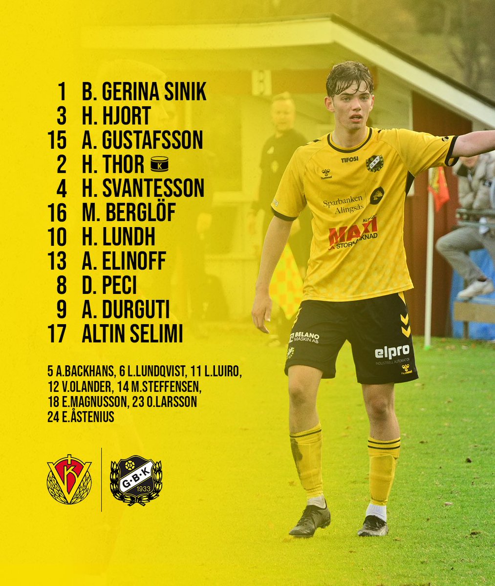 Startelvan i årets första match! 🟡⚫️