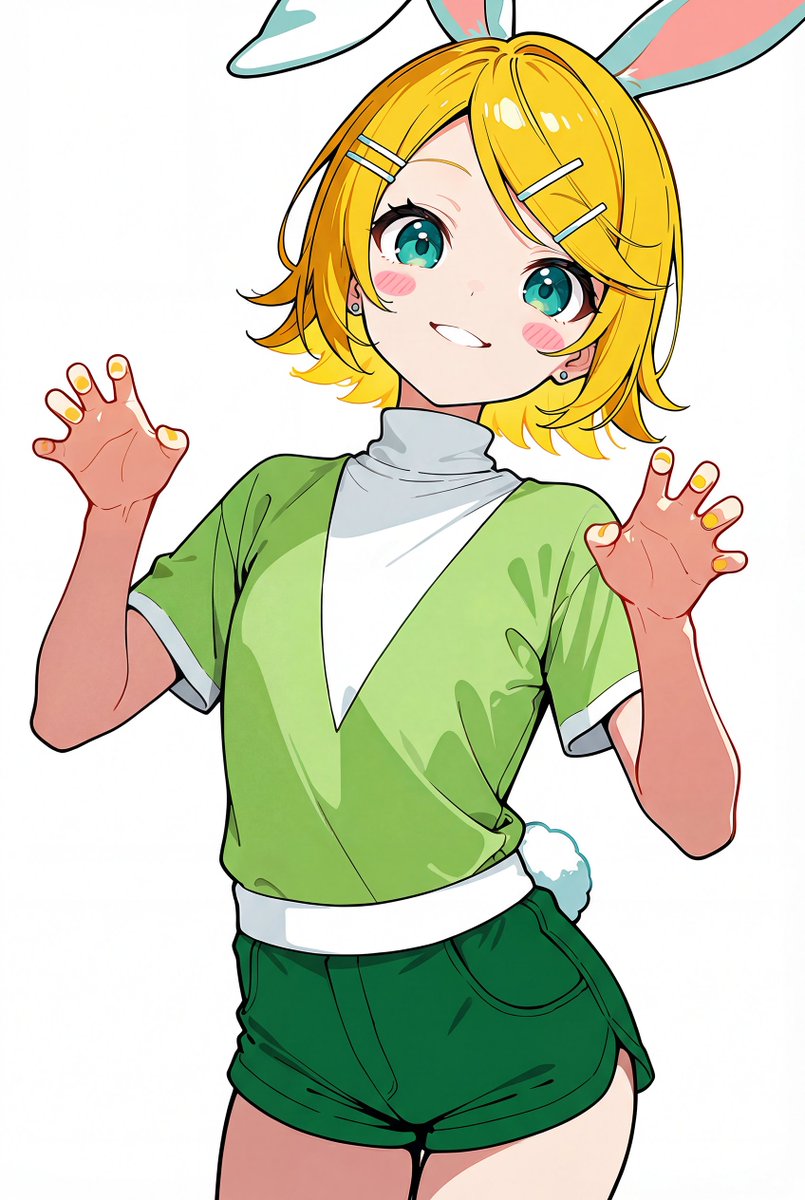 カガミネリン、うさぎ風コスプレ #AIart #AIイラスト #KagamineRin #鏡