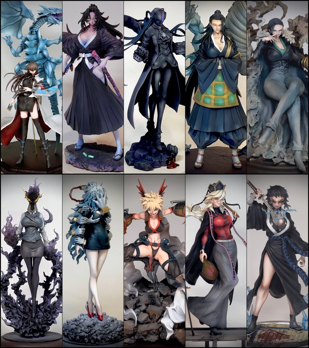 RT @Korokke_kudasai: 今までに作った女体化フィギュアたち…