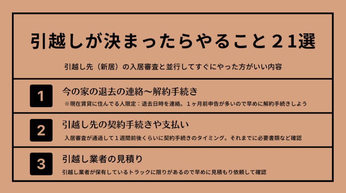 これから引っ越しする予定の人へ。 やる事が多いのでリスト参考にどうぞ↓