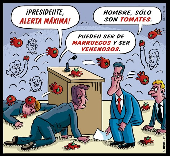 pepeluspain's tweet photo. LA VIÑETA | Alerta por la llegada de hortalizas importadas de Marruecos. https://t.co/kfTBHlShc7