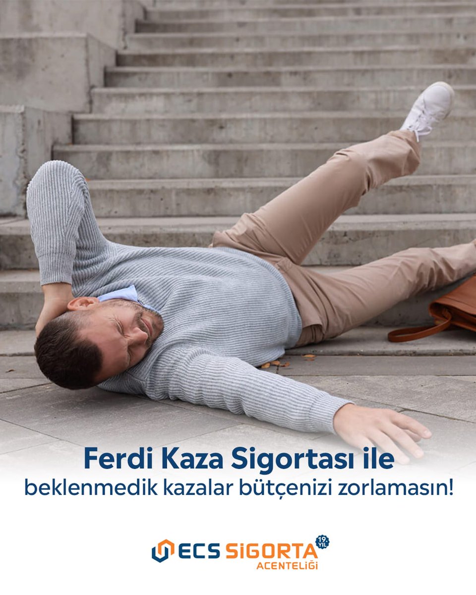 Hayatın getirebileceği kötü sürprizlere karşı önleminizi alın. 
Günlük yaşamınızda başınıza gelebilecek kazalara karşı Ferdi Kaza Sigortası yanınızda!

👇🏻Sigorta ürünlerimiz hakkında bilgi alın;
📞+90 (850) 550 57 57
📩 info@ecssigorta.com
🌍 ecssigorta.com