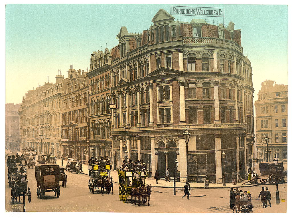 Holborn Viaduct, London, England, between ca. 1890 and ca. 1900.