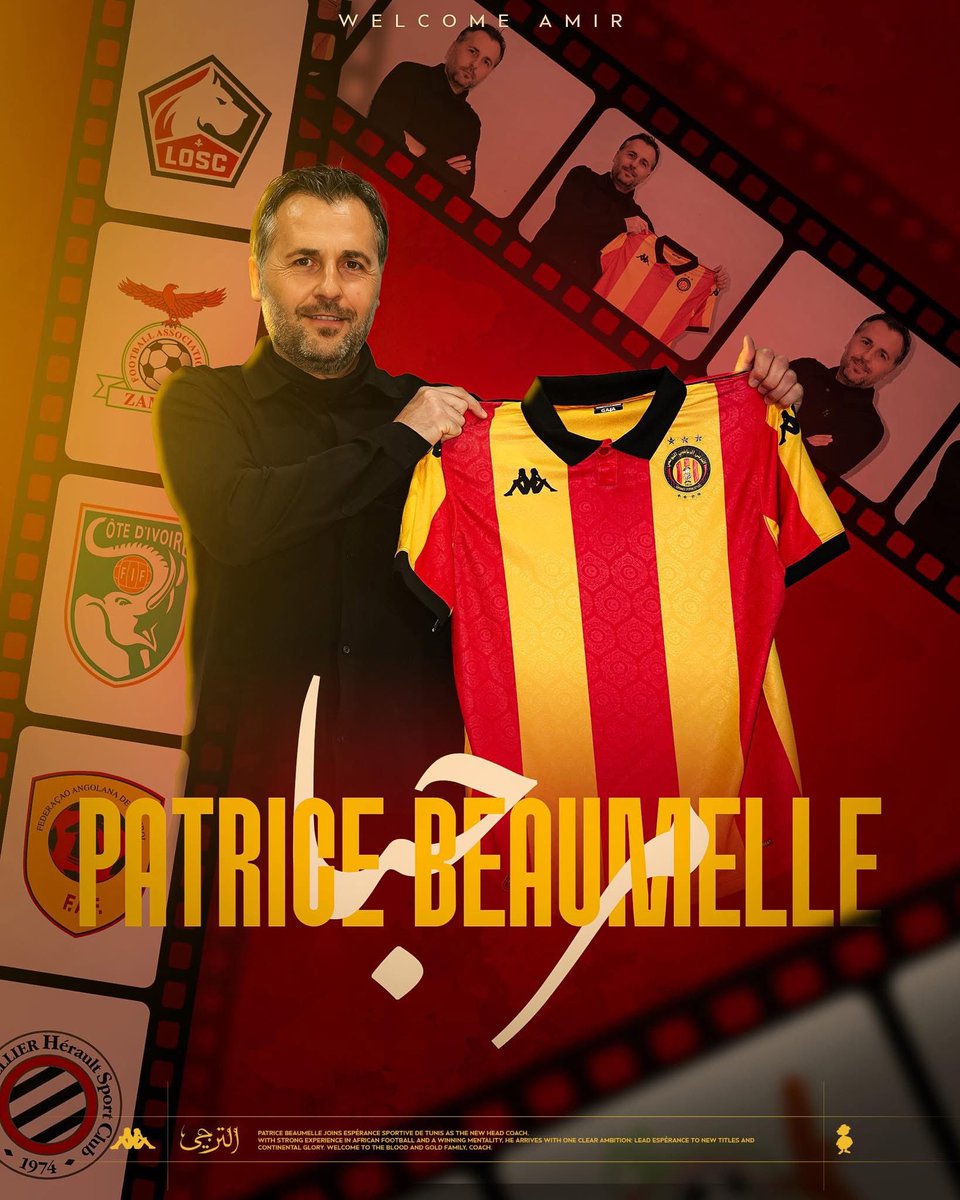 🚨 Patrice Beaumelle 🇫🇷 est nommé entraîneur de l’Espérance de Tunis ! 🔴🟡