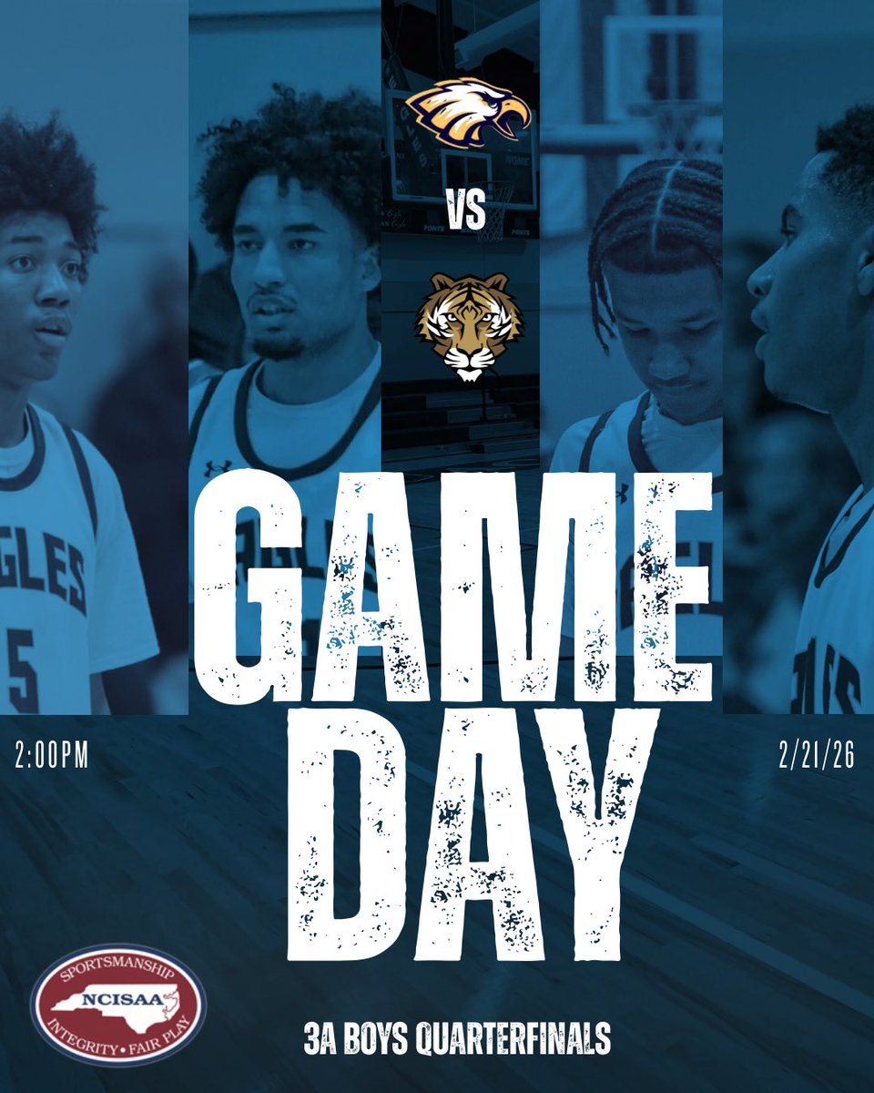 CAEaglesMBB's tweet photo. 🚨🚨 #GAMEDAY 🚨🚨

🏀 @CAEaglesMBB vs. @TAR_Basketball 

📝 @NCISAA1 3A Quarterfinals

🗓️ Saturday, February 21st, 2026

📍Concord Academy

🕰 Varsity Boys 2:00pm

🎥 https://t.co/R9yAXRYgk6

🎟️ https://t.co/hnaFD48DfM

#CAEagles https://t.co/sKWDvDFQ6m