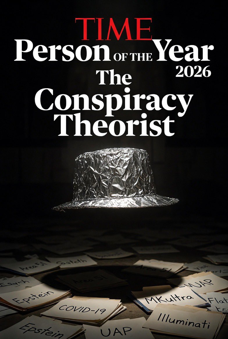 MTG just said it loud and clear: The CONSPIRACY THEORIST deserves TIME Person of the Year.
And she’s 100% right.
For years we’ve been mocked, shadow-banned, called ‘crazy,’ ‘dangerous,’ tin-foil hat lunatics. But look around—Epstein didn’t kill himself, UAPs are real and the gov