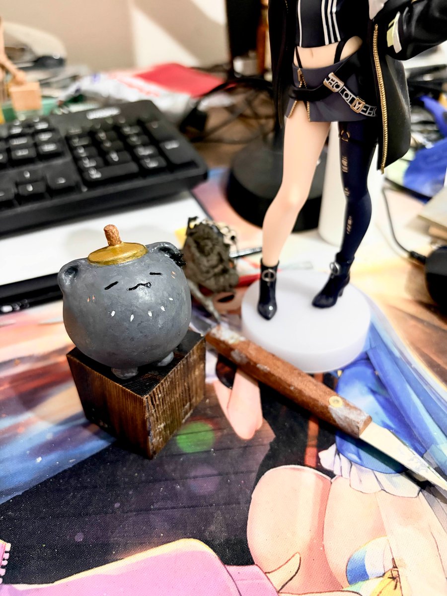 wool1997's tweet image. できた！ピンポン玉と粘土で作ったよ！
今回はオーブンも無事だった
#SSRB