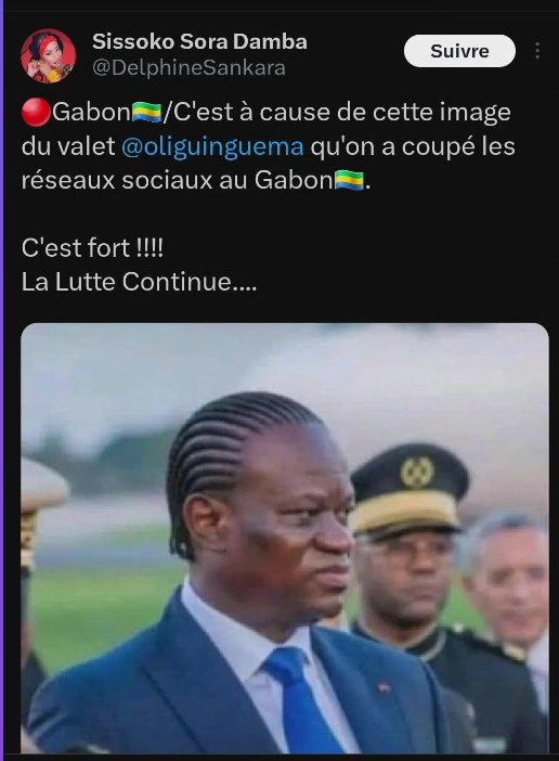 ayivi_laur451's tweet image. J’ose espérer qu’il s’agit d’un montage IA. Est-ce vraiment réel que c’est le président #Oligui du #Gabon, et si ça l’est, dans quelles circonstances ? Que pensez-vous de ça d’après ce tweet de @delphineSankara ?