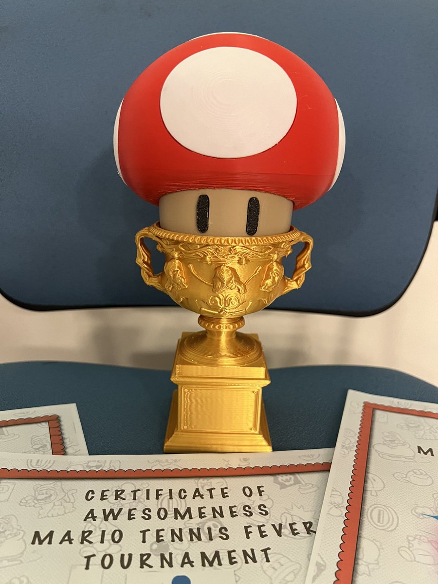 And here is our Trophy for the Mario Tennis Fever Tournament
We are running today! #MarioFever