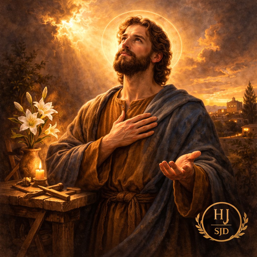 <a href="/Pontifex/">Pope Leo XIV</a> 🤎 Day 7 
Saint Joseph teaches us to surrender everything to God without fear.
Saint Joseph, I place my life completely in your hands. Teach me to trust, to let go, and to rest in God’s holy will.🙏