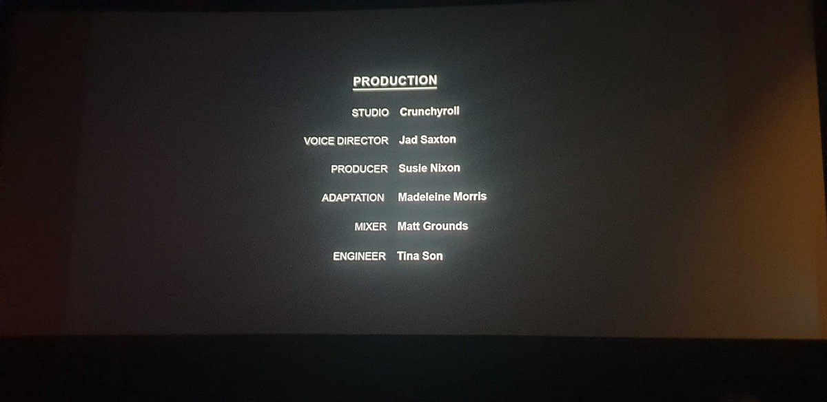 The English Dub Credits for Miss Kobayashi's Dragon Maid: A Lonely Dragon Wants to be Loved Movie.

Kobayashi - <a href="/LeahClarkVA/">Leah Clark</a>
Tohru - <a href="/SarahWiedenheft/">Sarah Wiedenheft</a>
Kanna - @JadbSaxton
Elma - @RachelGlassVO
Lucoa - @Marchimark 
Ilulu - <a href="/RagsdaleSara/">Sara Ragsdale (BLM/ProScience/LGBTQIA) 😻</a>
Director - @JadbSaxton