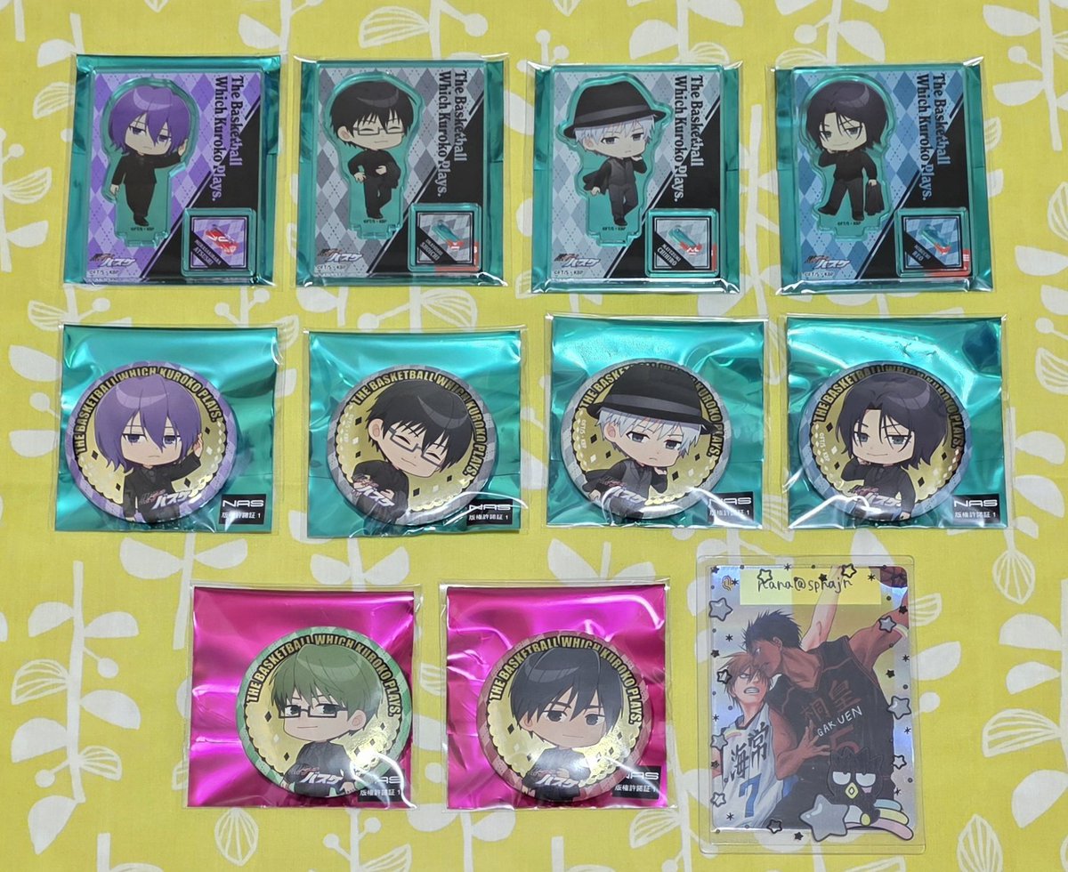 交換譲渡】黒子のバスケ 黒バス 中外 中外鉱業 JF2026 缶バッジ ポラ