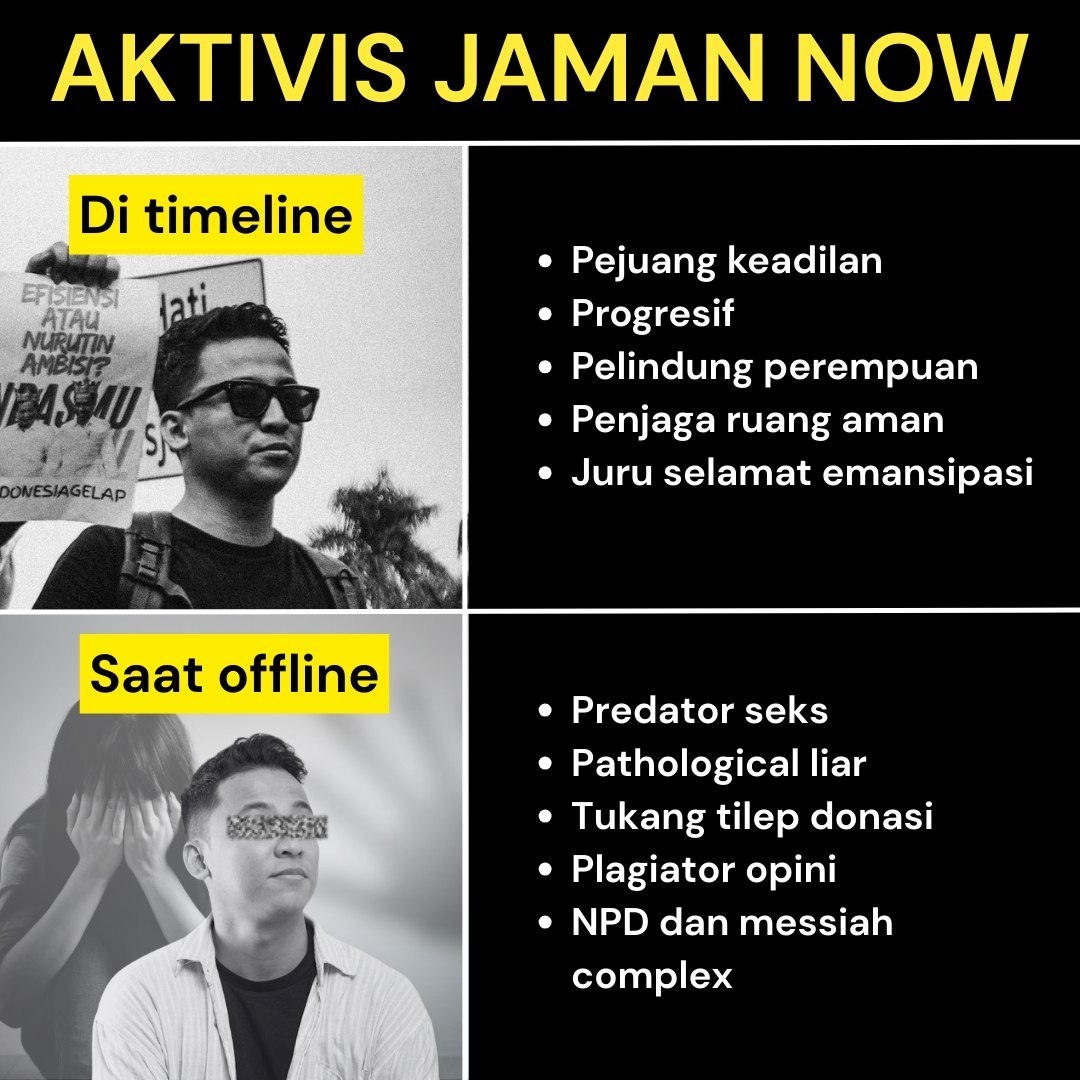 voters 01: 02 pantes mati
also voters 01: bakar innocent ppl

voters 01: liat tu koruptor di pemerintahan
also voters 01: (yg korupsi voters 01 jg) halah pengalihan isu!

voters 01: witch hunting 02
also voters 01: rap3d / SA / memek hunter perempuan voters 01 jg