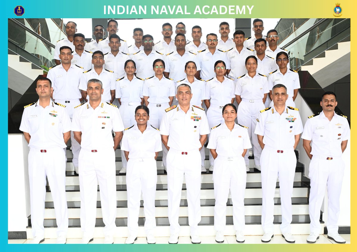 IN_NavalAcademy's tweet image. #ShapingFutureNavalLeadership 

27 _IN_ Medical Officers successfully completed their  Naval Orientation Course at #INA. 
The training consolidated the foundational values of Naval Service, #Duty, #Honour and #Courage, as they take on their active roles in the #IndianNavy.